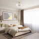 Sky Fall 3 Light 20.75 inch Brushed Gold Semi Flush Mount Ceiling Light